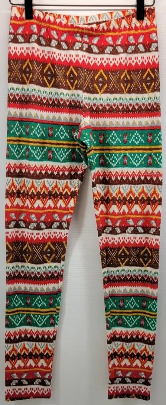 I4) Pink Rose Woman's Stretch Christmas Lounge Pajama Pants Small